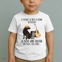 A House Is Not A Home Without A Dog And Guitar Or Two Toddler T-Shirt thumb 2