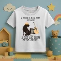 A House Is Not A Home Without A Dog And Guitar Or Two Toddler T-Shirt thumb 3