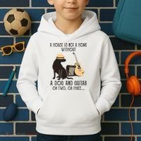 A House Is Not A Home Without A Dog And Guitar Or Two Kids Hoodie thumb 2