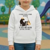 A House Is Not A Home Without A Dog And Guitar Or Two Kids Hoodie thumb 3