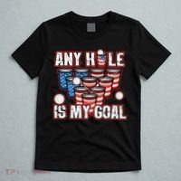 Any Hole Is My Goal 4th of July Funny Beer Pong Game T-Shirt thumb 5