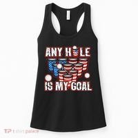 Any Hole Is My Goal 4th of July Funny Beer Pong Game Women's Tank Top thumb 0
