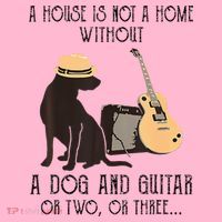 A House Is Not A Home Without A Dog And Guitar Or Two Hoodie thumb 2