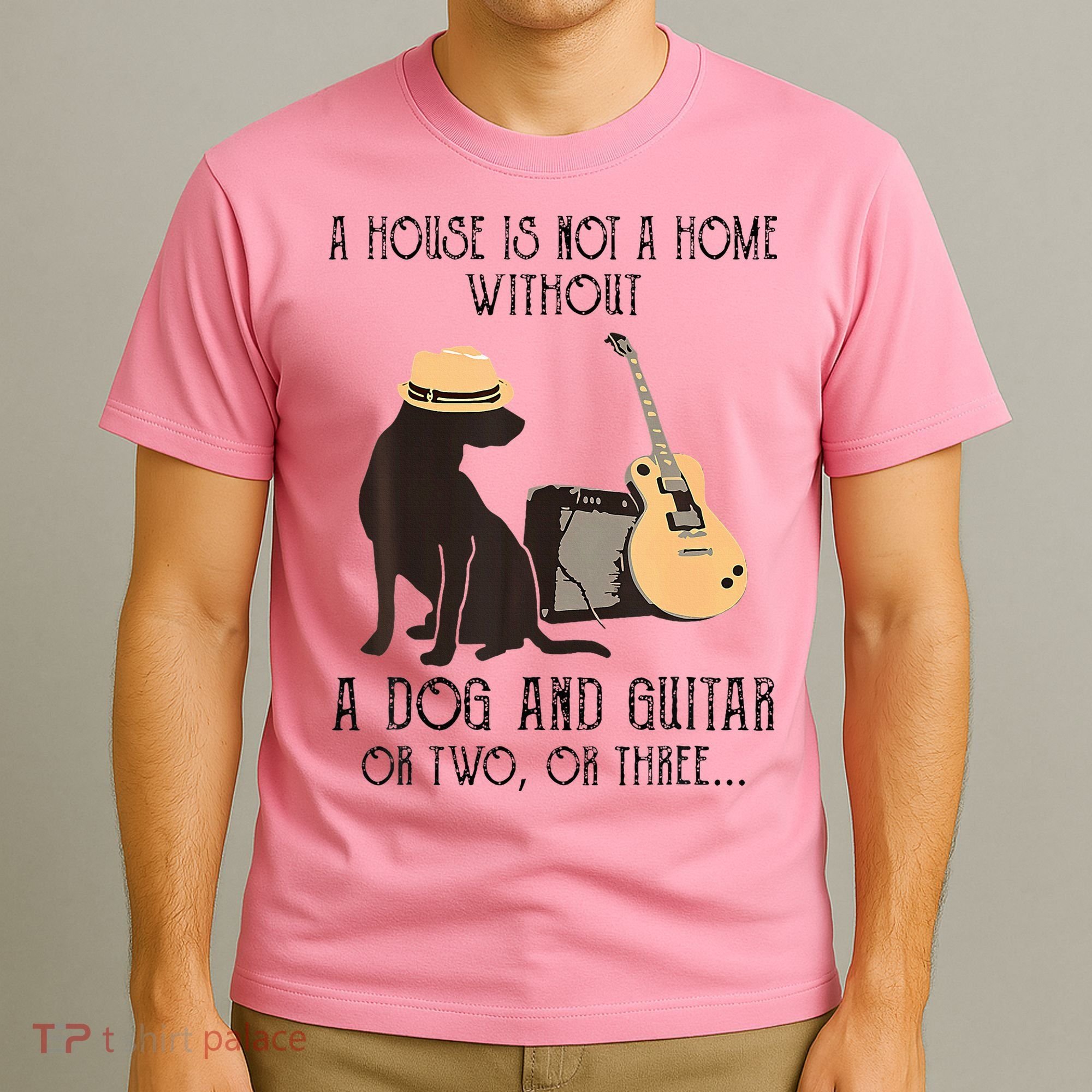 A House Is Not A Home Without A Dog And Guitar Or Two T-Shirt