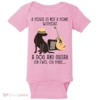 A House Is Not A Home Without A Dog And Guitar Or Two Baby Bodysuit thumb 0