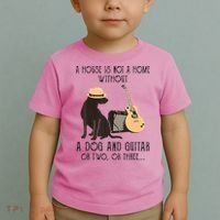 A House Is Not A Home Without A Dog And Guitar Or Two Toddler T-Shirt thumb 2