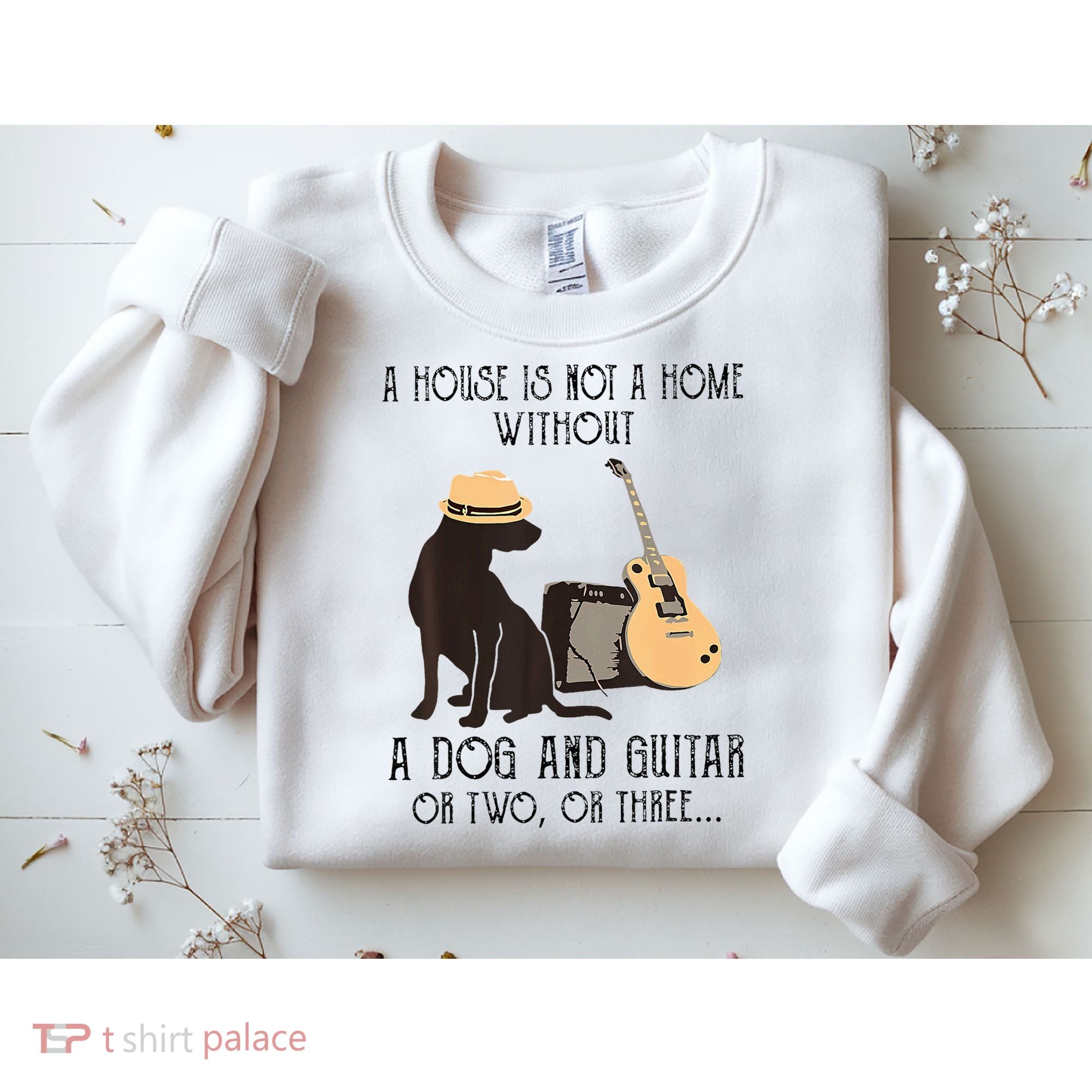 A House Is Not A Home Without A Dog And Guitar Or Two Sweatshirt