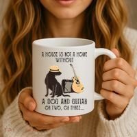 A House Is Not A Home Without A Dog And Guitar Or Two Coffee Mug thumb 3