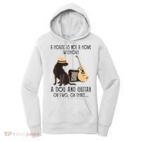 A House Is Not A Home Without A Dog And Guitar Or Two Women's Hoodie thumb 0