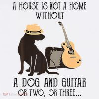 A House Is Not A Home Without A Dog And Guitar Or Two Women's Hoodie thumb 2