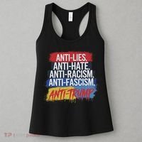Anti Hate Lies Racism Fascism Resist Protest Trump Rally Women's Tank Top thumb 3