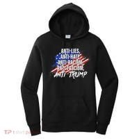 Anti Hate Lies Racism Fascism Resist Protest Trump Rally Women's Hoodie thumb 0
