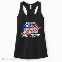 Anti Hate Lies Racism Fascism Resist Protest Trump Rally Women's Tank Top thumb 0