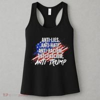 Anti Hate Lies Racism Fascism Resist Protest Trump Rally Women's Tank Top thumb 3