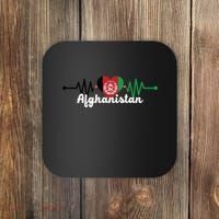 Afghanistan Heart Love Pulse Flag Support Coaster thumb 0