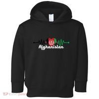 Afghanistan Heart Love Pulse Flag Support Toddler Hoodie thumb 0
