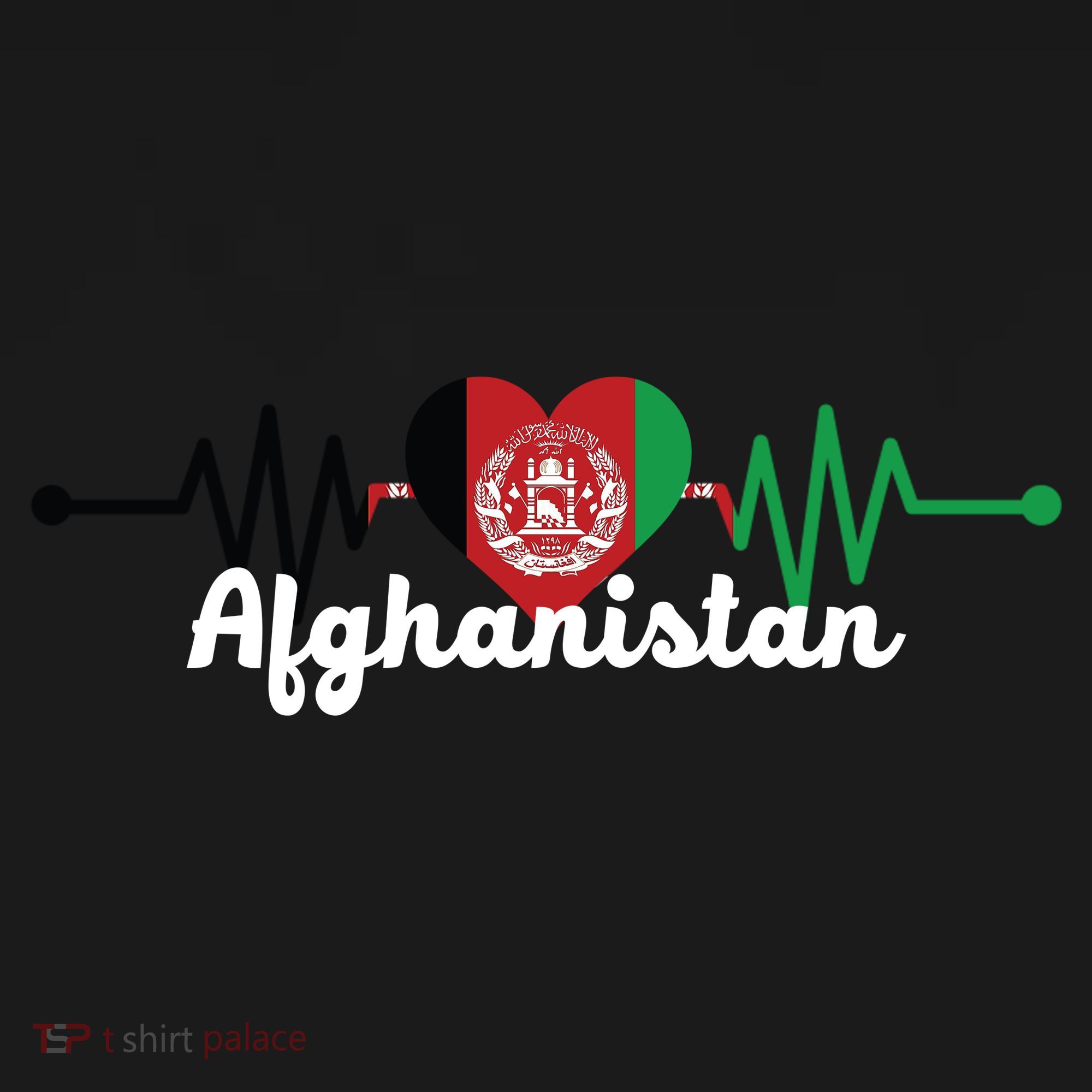Afghanistan Heart Love Pulse Flag Support Toddler Hoodie