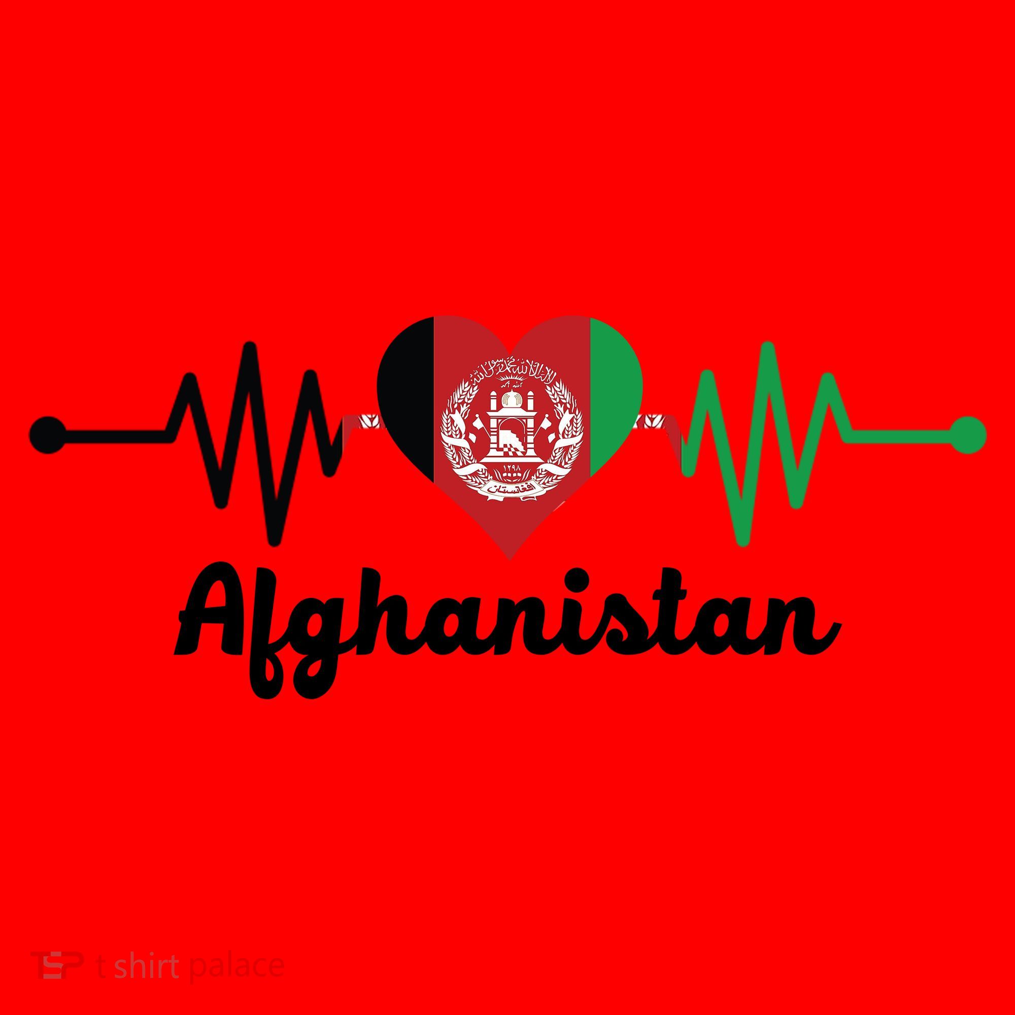 Afghanistan Heart Love Pulse Flag Support Santa Hat