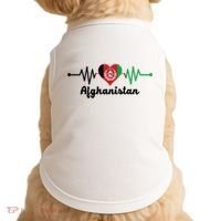 Afghanistan Heart Love Pulse Flag Support Doggie Tank thumb 0