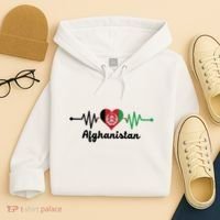Afghanistan Heart Love Pulse Flag Support Hoodie thumb 4
