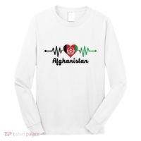 Afghanistan Heart Love Pulse Flag Support Long Sleeve Shirt thumb 0