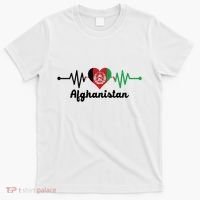Afghanistan Heart Love Pulse Flag Support T-Shirt thumb 0