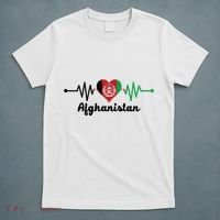 Afghanistan Heart Love Pulse Flag Support T-Shirt thumb 5