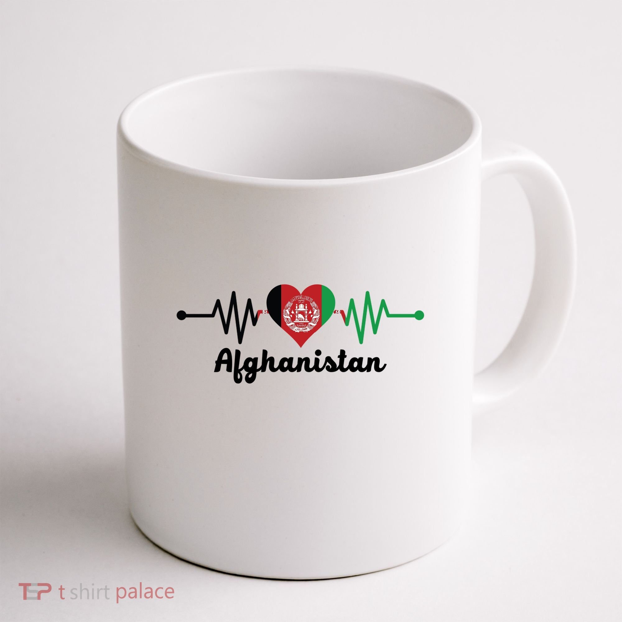 Afghanistan Heart Love Pulse Flag Support Coffee Mug