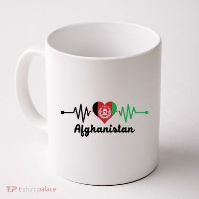Afghanistan Heart Love Pulse Flag Support Coffee Mug