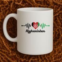 Afghanistan Heart Love Pulse Flag Support Coffee Mug thumb 2