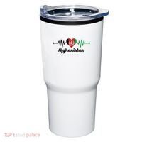 Afghanistan Heart Love Pulse Flag Support Tumbler thumb 0