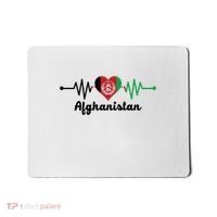 Afghanistan Heart Love Pulse Flag Support Mousepad thumb 0