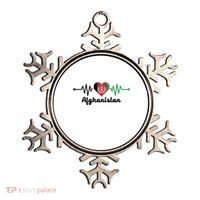 Afghanistan Heart Love Pulse Flag Support Ornament thumb 0