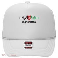 Afghanistan Heart Love Pulse Flag Support Hat thumb 0
