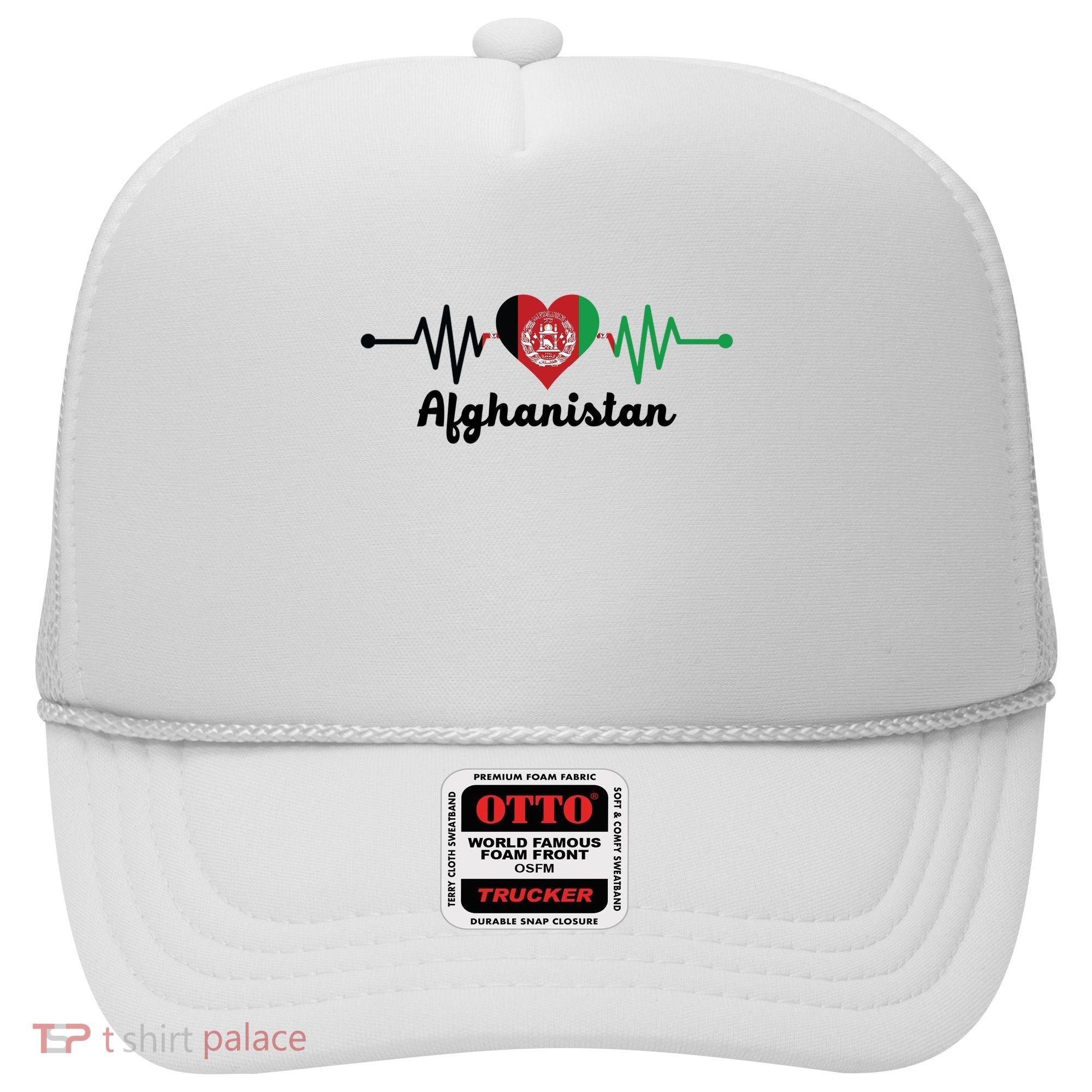 Afghanistan Heart Love Pulse Flag Support Hat