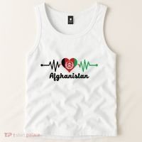 Afghanistan Heart Love Pulse Flag Support Tank Top thumb 2