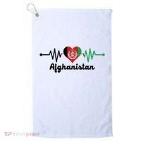 Afghanistan Heart Love Pulse Flag Support Golf Towel thumb 0