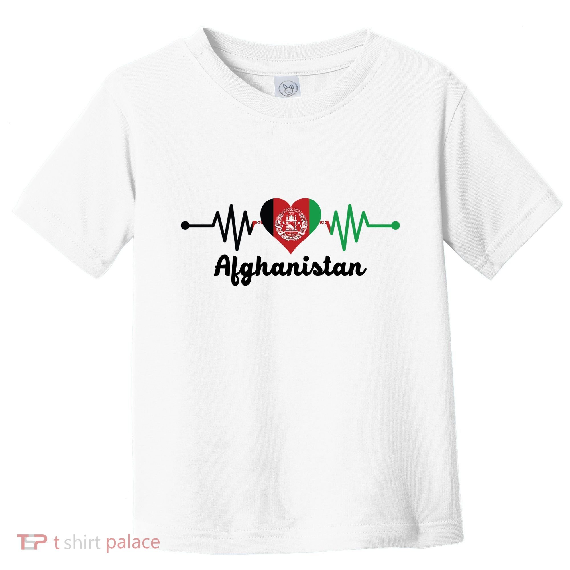 Afghanistan Heart Love Pulse Flag Support Toddler T-Shirt