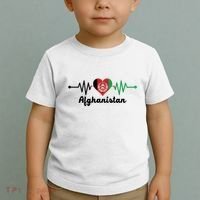 Afghanistan Heart Love Pulse Flag Support Toddler T-Shirt thumb 2