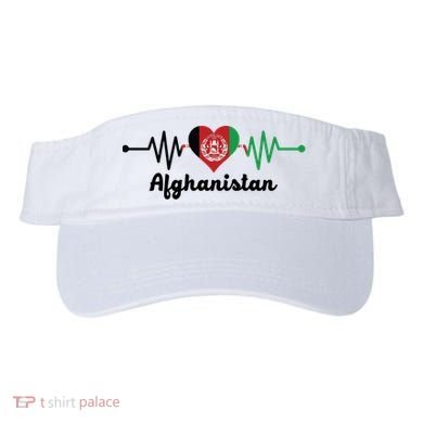Afghanistan Heart Love Pulse Flag Support Visor