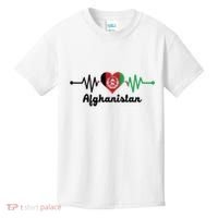 Afghanistan Heart Love Pulse Flag Support Kids T-Shirt thumb 0