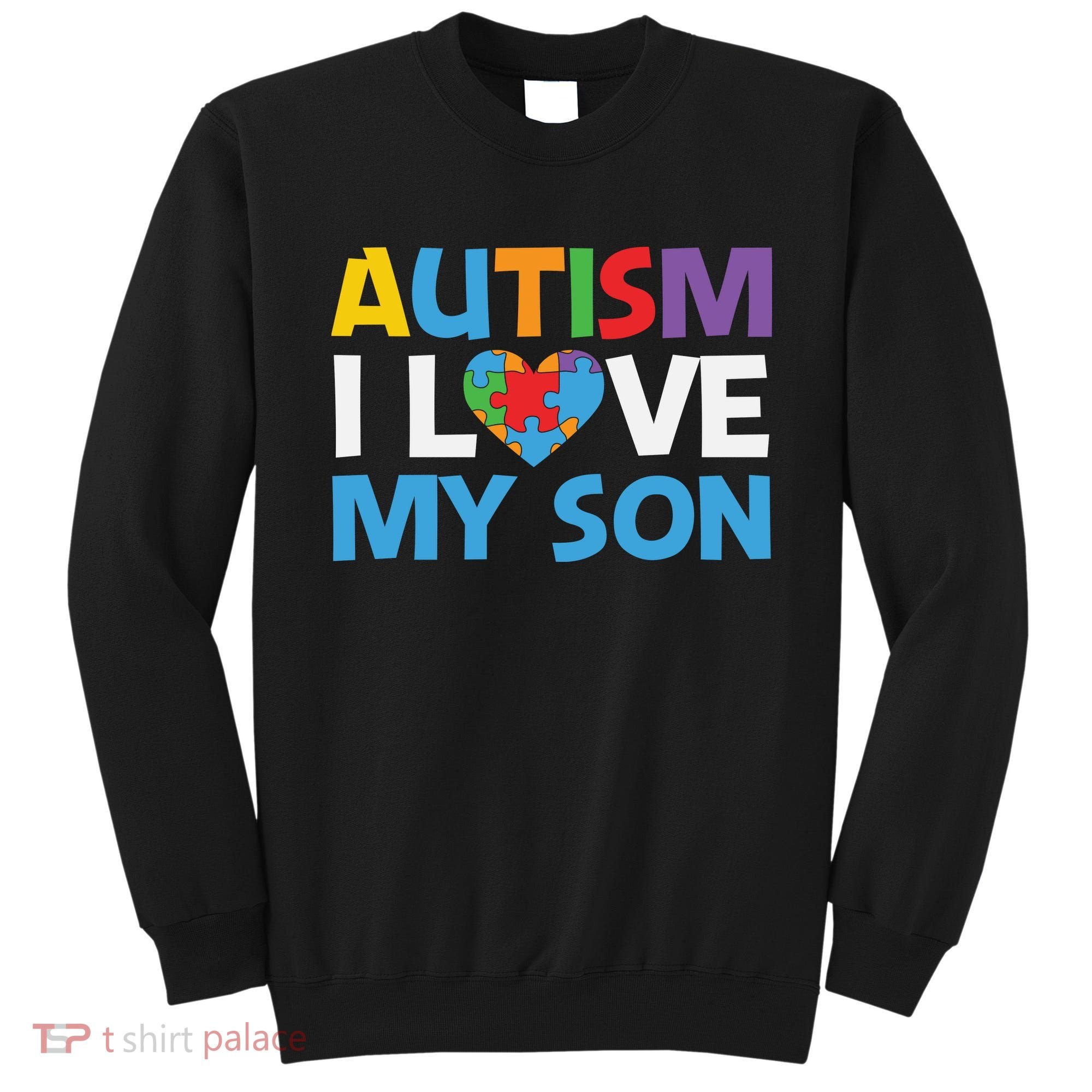 Autism Heart Love Autism Puzzle, Autism Mom Sweatshirt