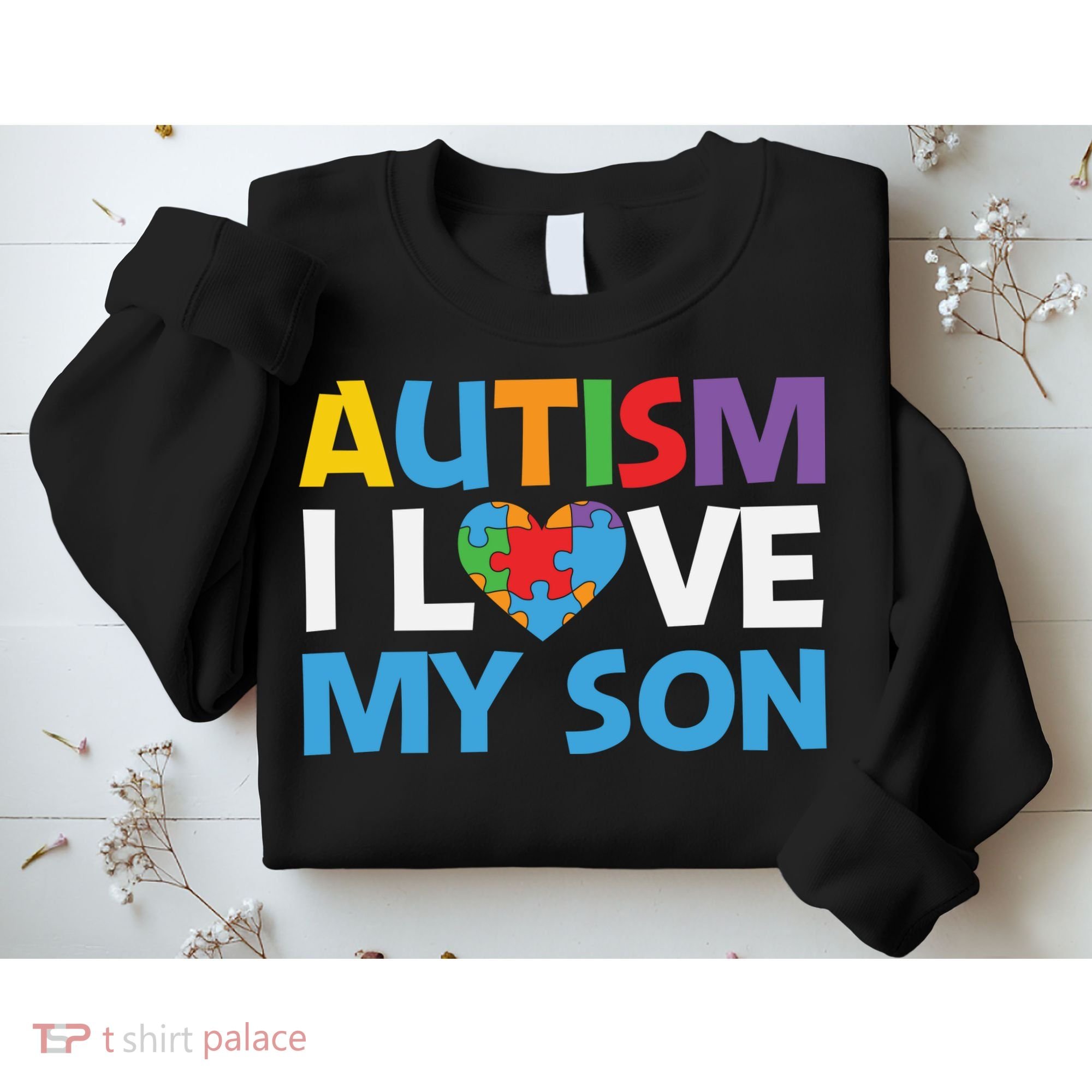 Autism Heart Love Autism Puzzle, Autism Mom Sweatshirt