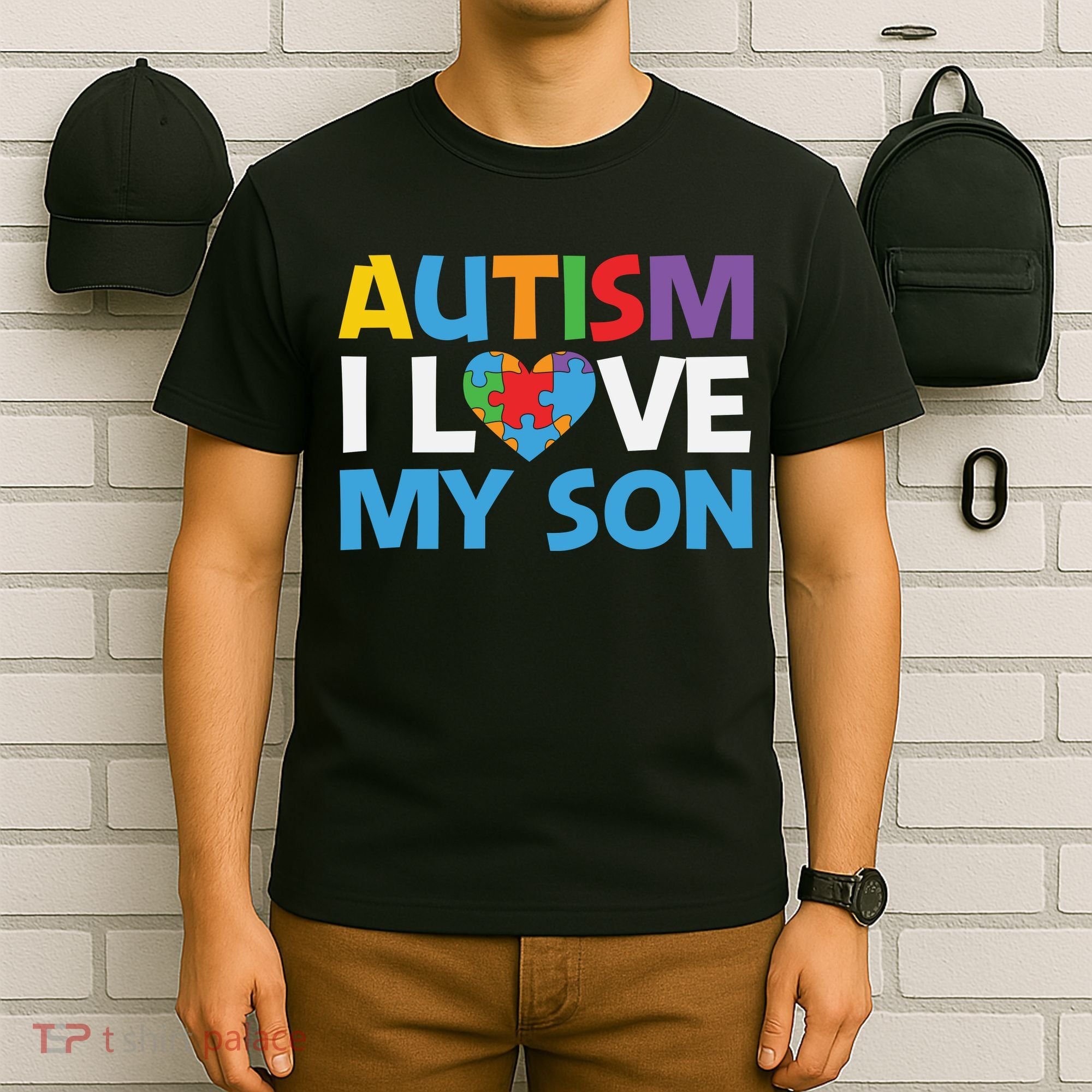 Autism Heart Love Autism Puzzle, Autism Mom T-Shirt