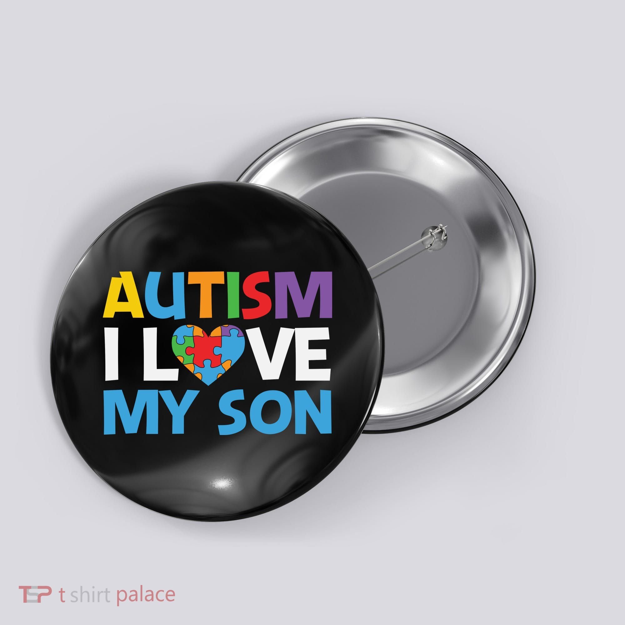 Autism Heart Love Autism Puzzle, Autism Mom Button