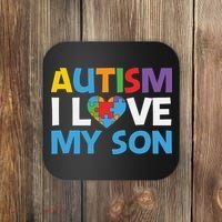 Autism Heart Love Autism Puzzle, Autism Mom Coaster thumb 0