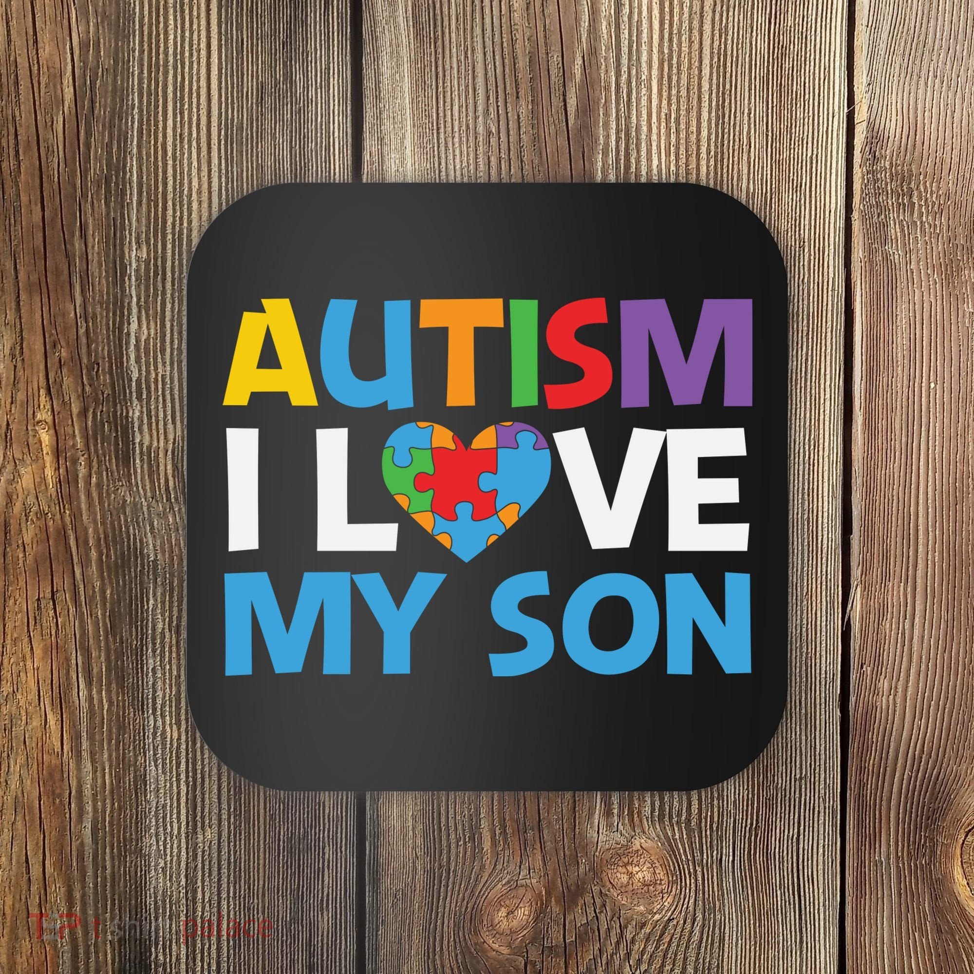 Autism Heart Love Autism Puzzle, Autism Mom Coaster