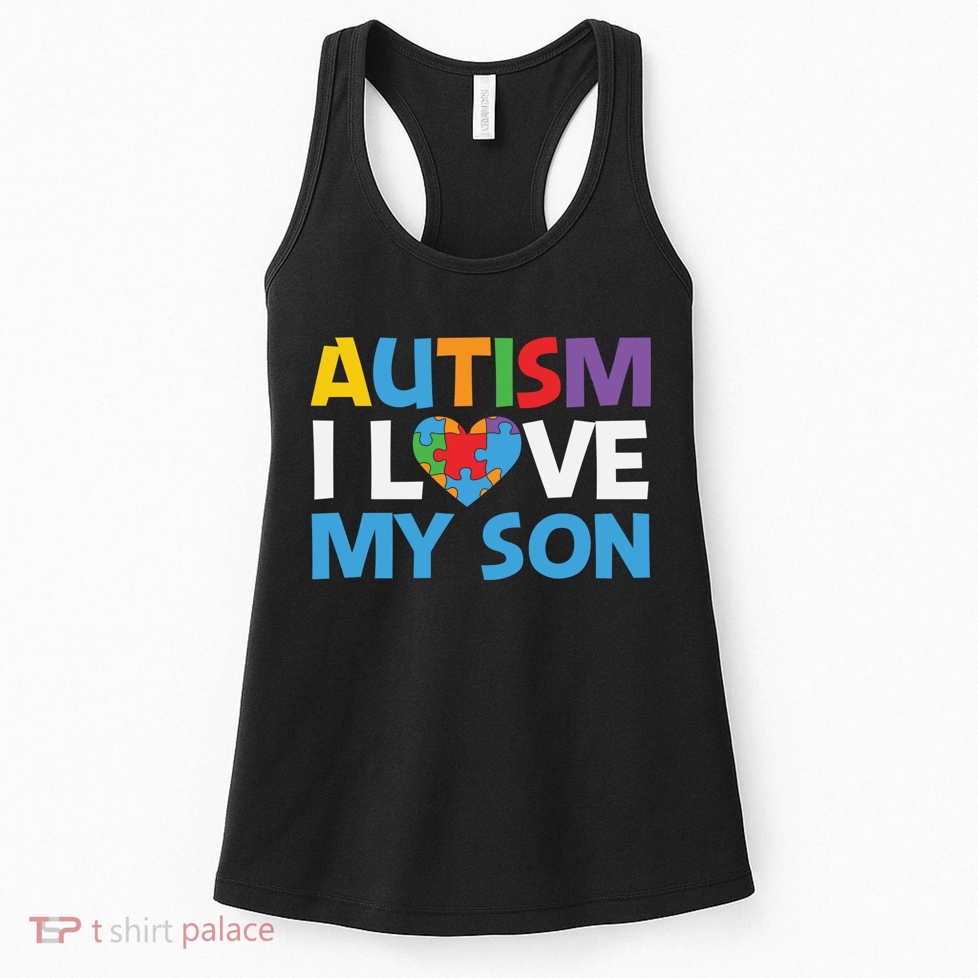 Autism Heart Love Autism Puzzle, Autism Mom Women's Tank Top