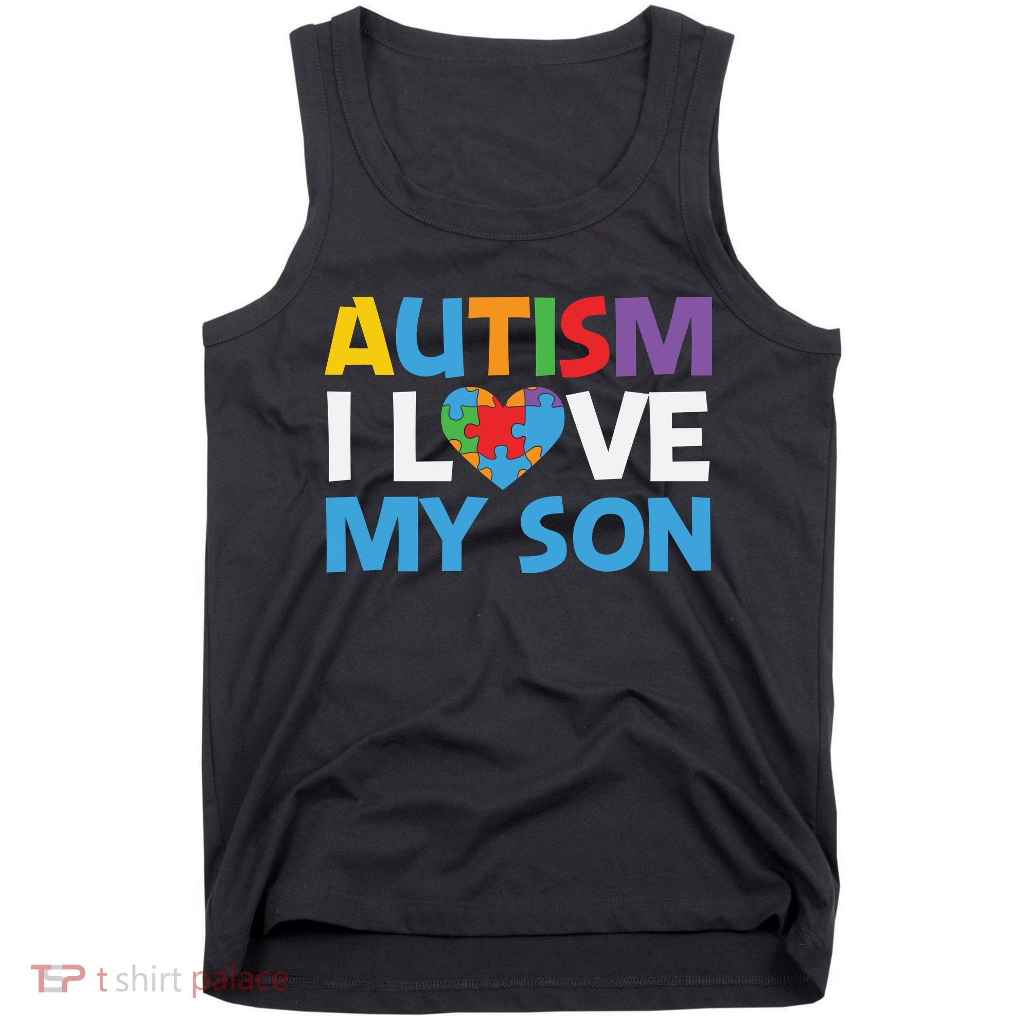 Autism Heart Love Autism Puzzle, Autism Mom Tank Top