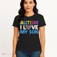Autism Heart Love Autism Puzzle, Autism Mom Women's T-Shirt thumb 4